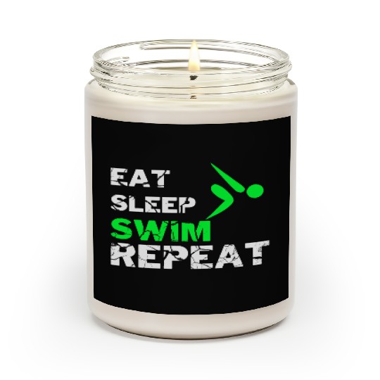 EAT SLEEP SWIM REPEAT Scented Candles