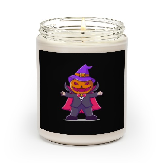 Vampire With Pumpkin Head - Halloween Scented Candles
