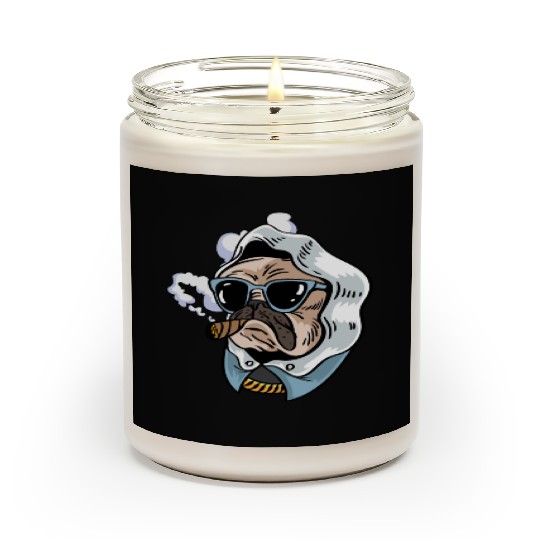 Pug King Smoker Gift Scented Candles