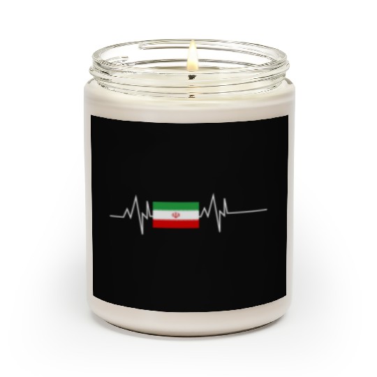 Iran Flag Heartbeat Scented Candles