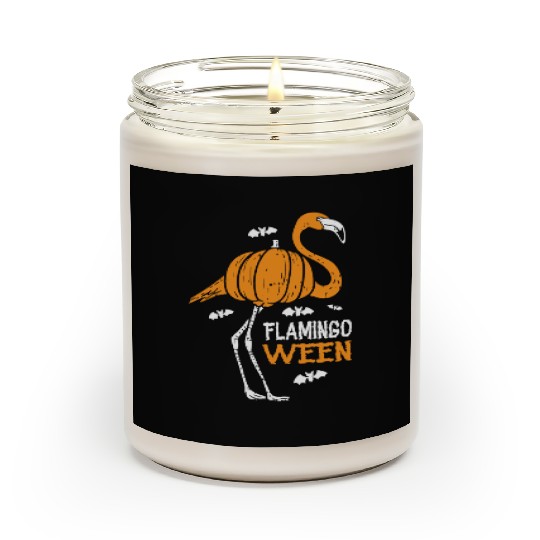 Flamingoween Trick Or Treating Flamingo Halloween Scented Candles