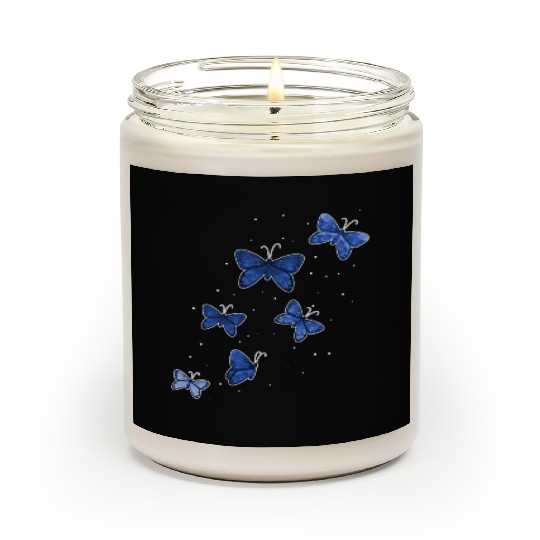 Blue Butterflies Garden Women Butterfly Scented Candles