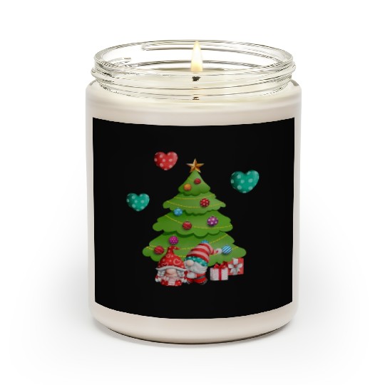christmas is love, gnomes, christmas tree, love Scented Candles