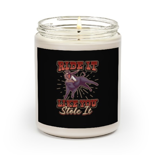 Rodeo Bull Riding Livestock Show Farmer Cattle Scented Candles