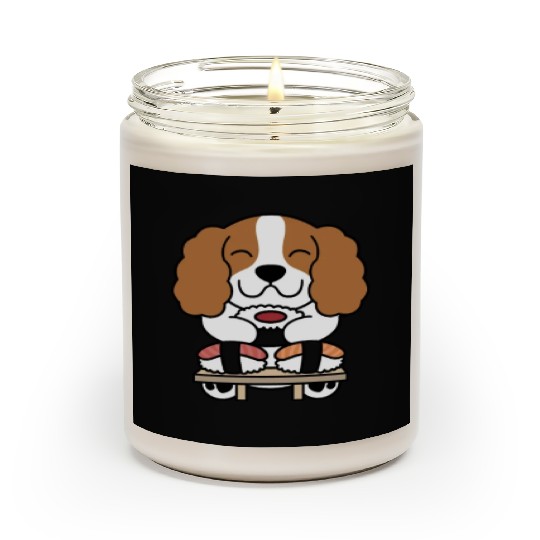 Sushi Lover Cavalier King Charles Spaniel Scented Candles