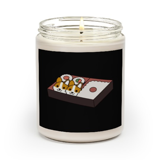 Sushi Bento Box Corgi Scented Candles