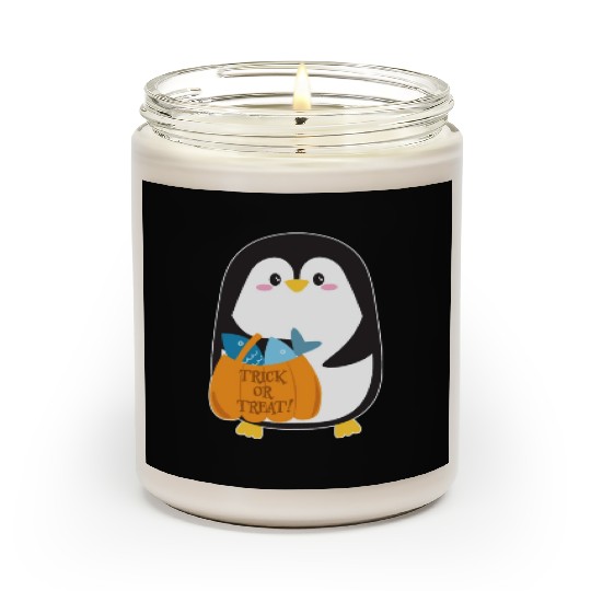 Cute penguin on Halloween Scented Candles