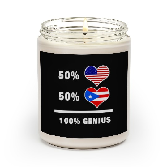 USA and Puerto Rico genius flag design Scented Candles