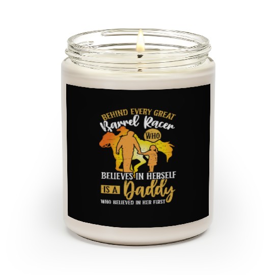 Barrel Racing Dad Rodeo Equestrian Horse Barrel Scented Candles