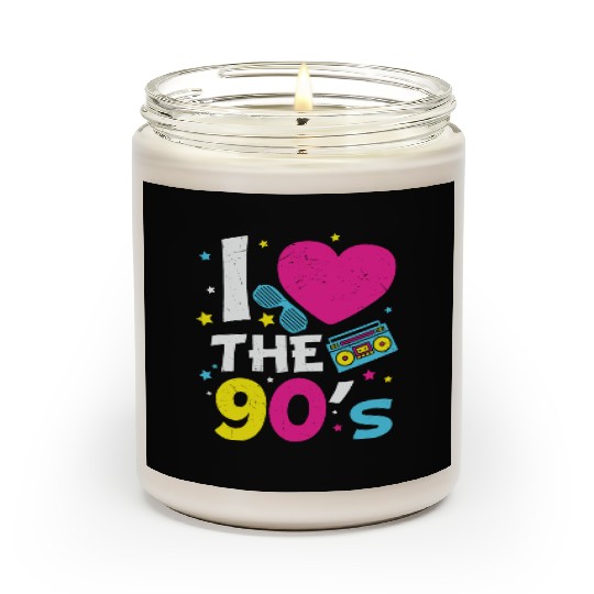 I Love the 90s Radio Cassette Tape Nostalgia Gifts Scented Candles