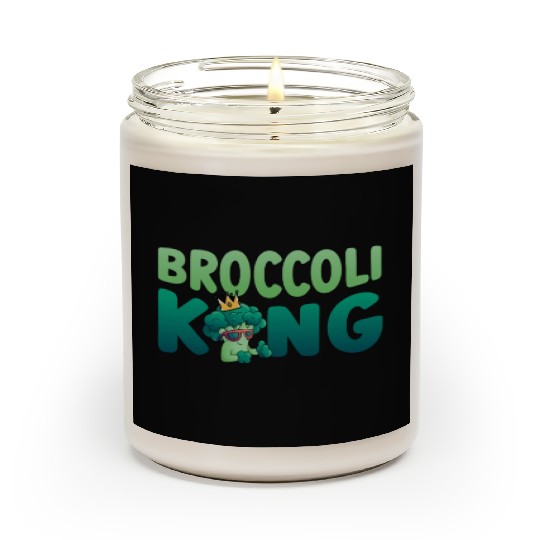 Broccoli King Vegetarian Vegetable Veggies Vegan Scented Candles