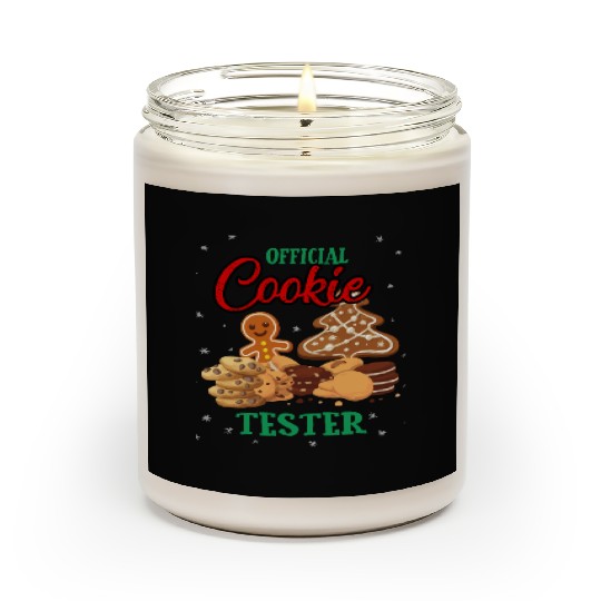Official Cookie Taster Christmas Cute Holiday Scented Candles