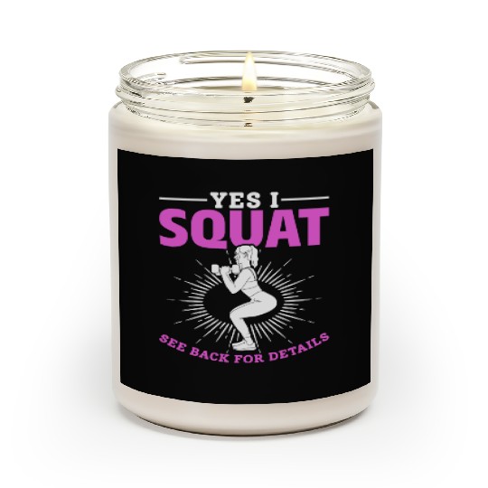 Women Squat Weightlifting Gym Workout Scented Candles