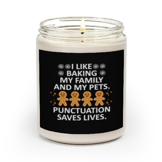 Punctuation Save Lives Funny English Teacher Scented Candles