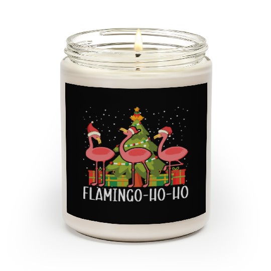 Pink Flamingo Lover Bird Merry Xmas Christmas Day Scented Candles