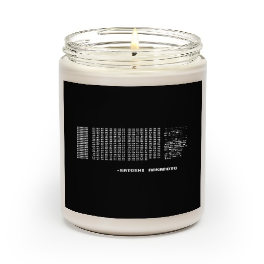 Bitcoin Satoshi Genesis Block BTC Crypto lover Scented Candles
