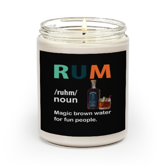 Rum Magic Brown Water For Fun People Funny Vintage Scented Candles
