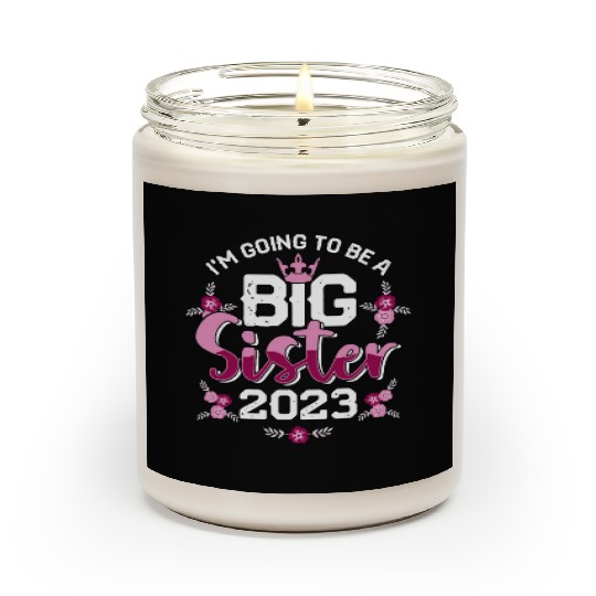 Big Sis 2023 - Big Sister Baby Family Birth Girl Scented Candles