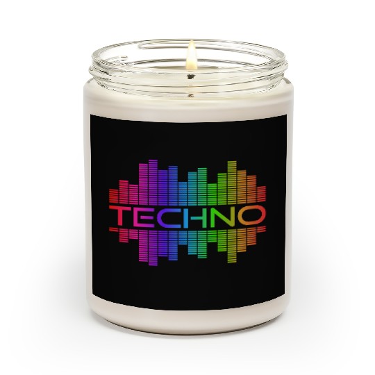 Techno Music Rainbow Spectrum Hard Dark Acid Scented Candles