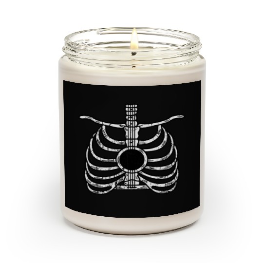 Guitar Skeleton Country Singer Gift Scented Candles