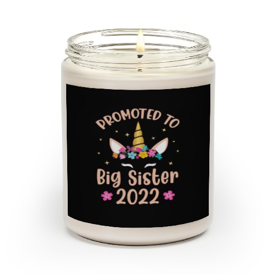 Promoted To Big Sister 2022 Unicorn Scented Candles