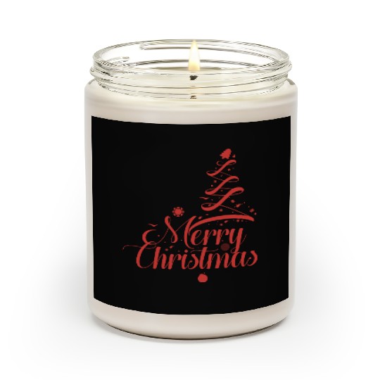 Modern Abstract Christmas Tree Scented Candles