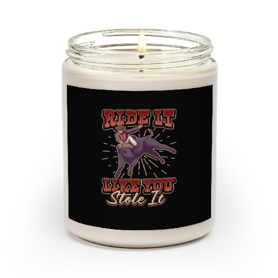 Rodeo Bull Riding Livestock Show Farmer Cattle Scented Candles