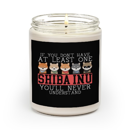 Shiba Inu Japanese Dog Lover Puppy Paw Love Scented Candles
