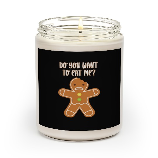 Angry Gingerbread X-mas Do You Want To Eat Me? Scented Candles