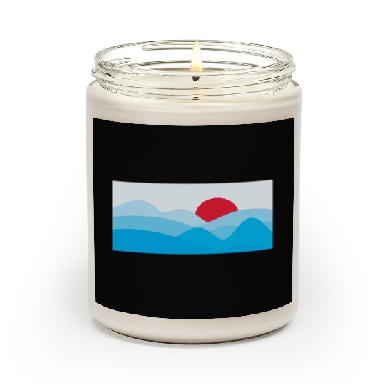 Minimalist Sun Light Blue Scented Candles