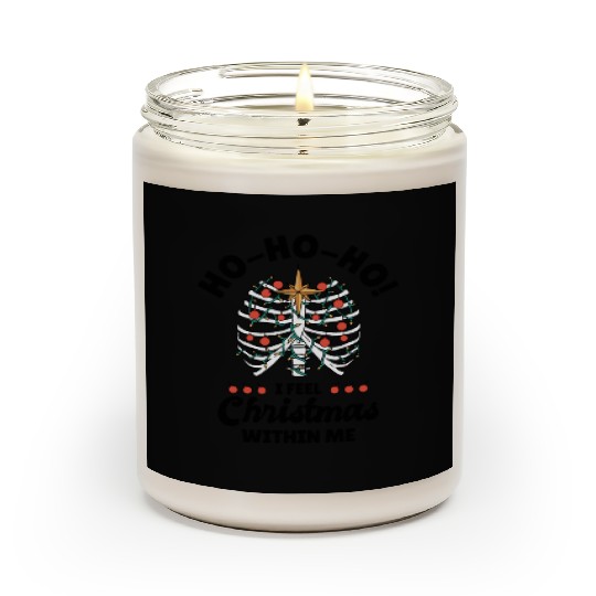 Christmas Holiday Skeleton Rib Cage Radiology Scented Candles