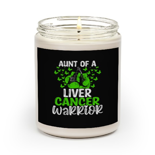 Liver Cancer Awareness Aunt Nephew Niece Scented Candles