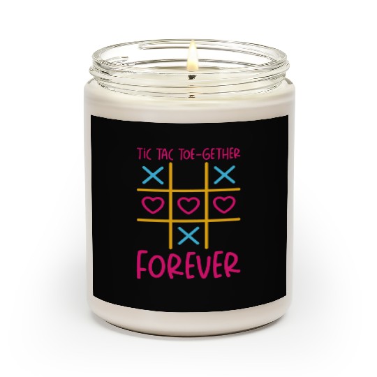 Valentines Kids Family Tic Tac Toe game Scented Candles