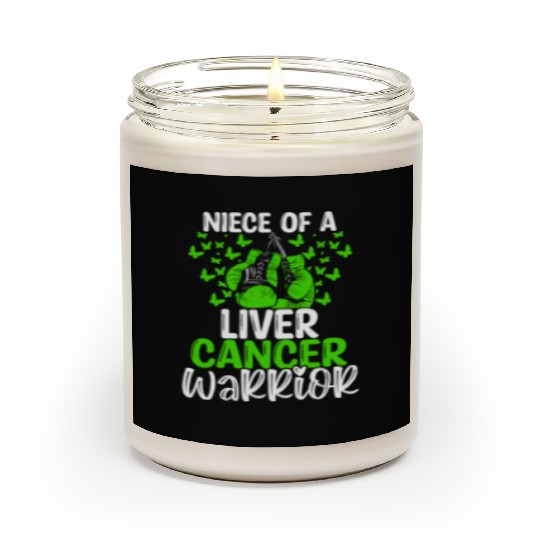 Liver Cancer Awareness Niece Aunt Uncle Scented Candles