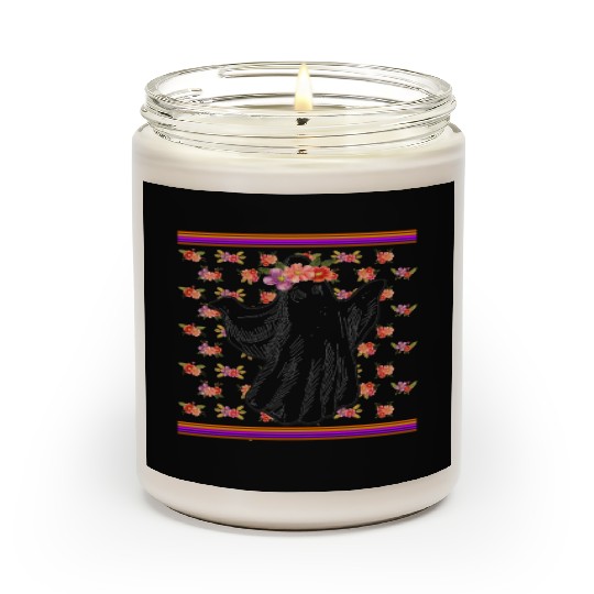 Halloween Theme Cute Ghost Floral Coffee Lover Scented Candles