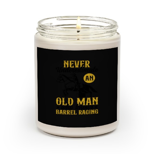 Old Man Barrel Racing Rodeo Equestrian Horse Scented Candles