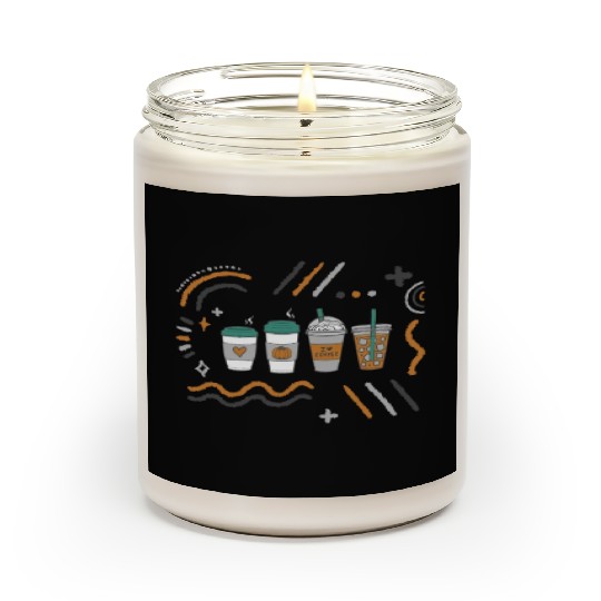 Halloween Scented Candles, Cute Halloween Coffee Latte