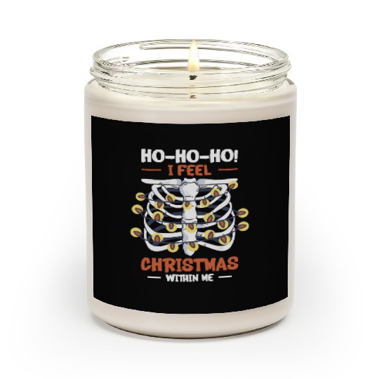 Christmas Holiday Skeleton Rib Cage Radiology Scented Candles
