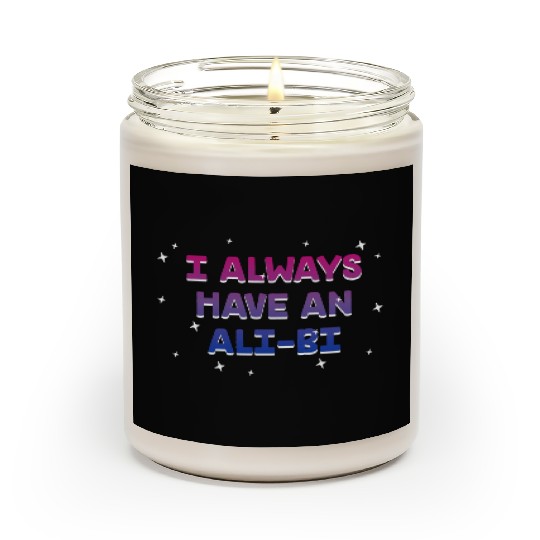 I Always Have an Alibi Bisexual Couples Bi Pride Scented Candles