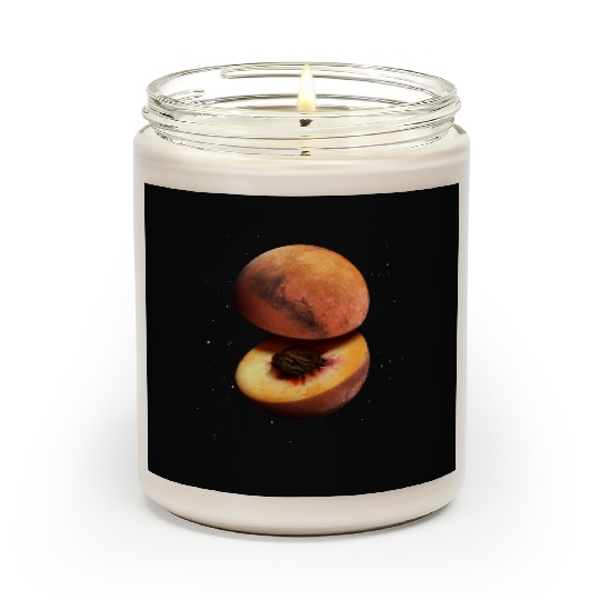 Funny Peach Mars Planet Scented Candles