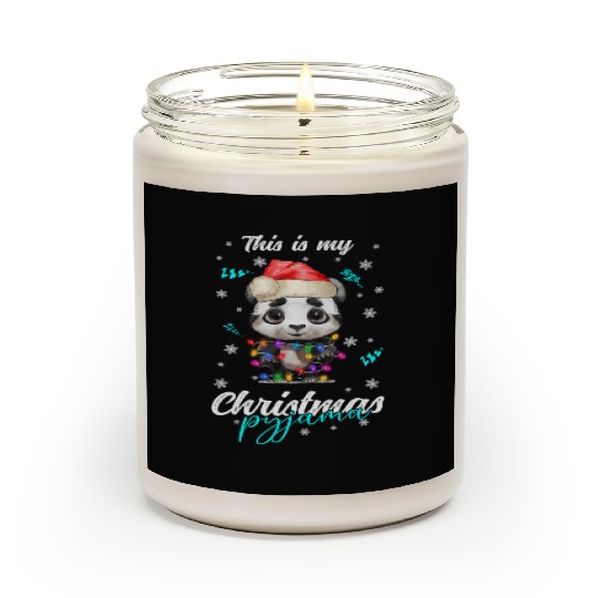 Winter Christmas Pyjama Panda Scented Candles