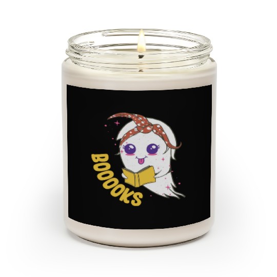 Cute Ghost Book Reading for teacher booooks Scented Candles