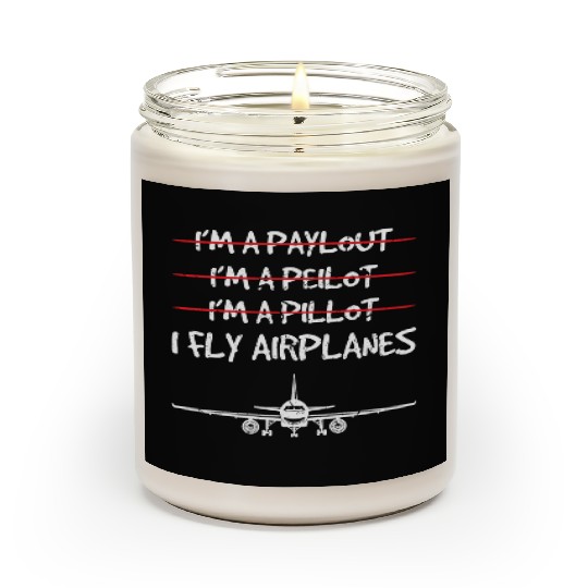Funny Commercial Airplane Pilots Scented Candles