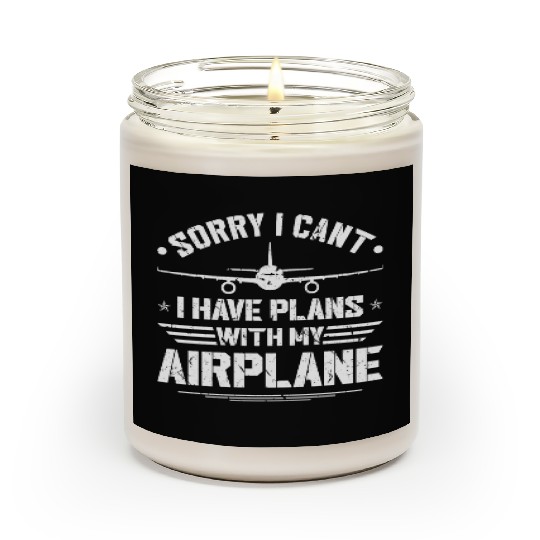 I Cant Have Plans Airplane Aviation Pilots Scented Candles