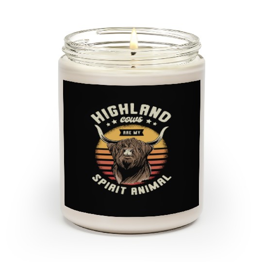 Highland Cows Are My Spirit Animal Grass Puppy Scented Candles