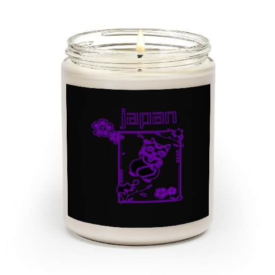 Japan Neon lucky Cat Scented Candles