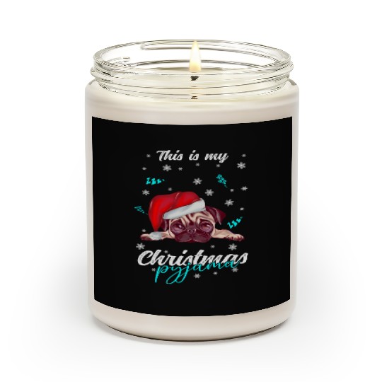 Winter Christmas Pyjama Pug Scented Candles