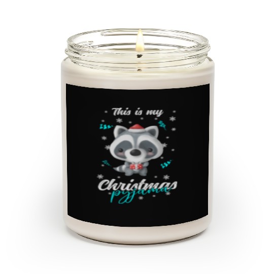 Winter Christmas Pyjama Raccoon Scented Candles