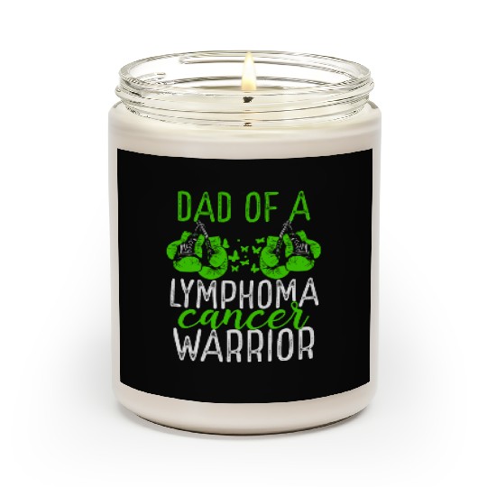 Dad Lymphoma Cancer Awareness Fathers Day Papa Scented Candles