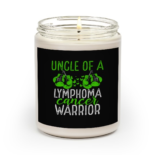 Uncle Lymphoma Cancer Awareness Niece Nephew Scented Candles